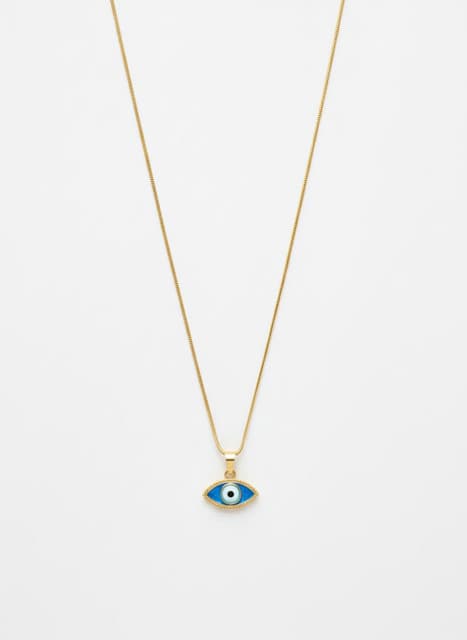 18k collar / Dije ojo turco